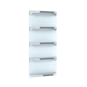 Kit 5 Bandejas Para Gondola Canto 170 Fit 40/60 Branco Pe Ci