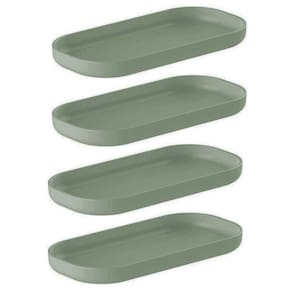 Porta Sabonete De Bancada Banheiro Bandeja OU Verde Salvia kit c/4 Unidades