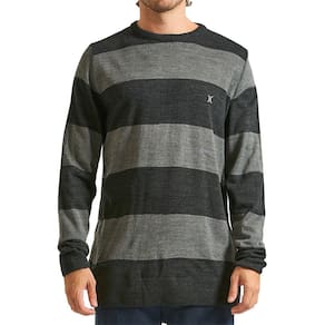Camiseta Hurley Manga Longa Retilinea Stripes WT24 Preto