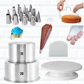 Kit Confeitaria Iniciante Bailarina Formas Bicos Nivelador