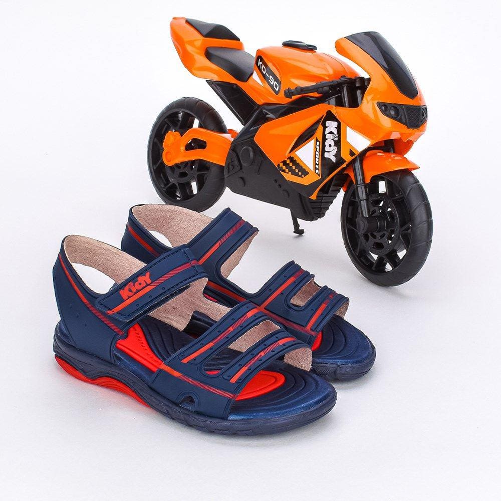 Sandália Infantil Papete Kidy Toys Marinho Com Brinquedo