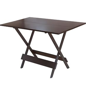 Mesa De Madeira 70X120cm Dobravel Imbuia - So Mesas So Cadeiras