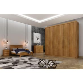 Guarda Roupa Casal 6 Portas 6 Gavetas - Santoro-Cumaru - Móveis Novo Horizonte