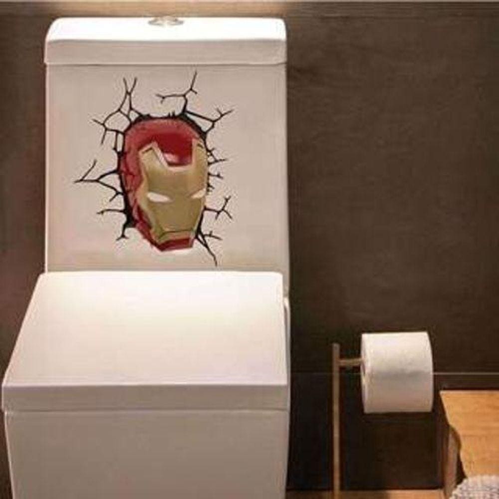 Adesivo De Vaso Sanitário Homem De Ferro