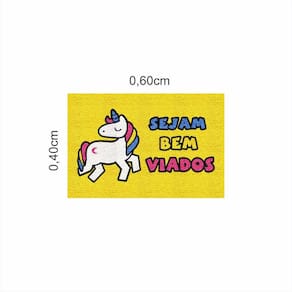 Tapete Vinil Unicórnio Sejam Bem Viados Portas de Entrada.