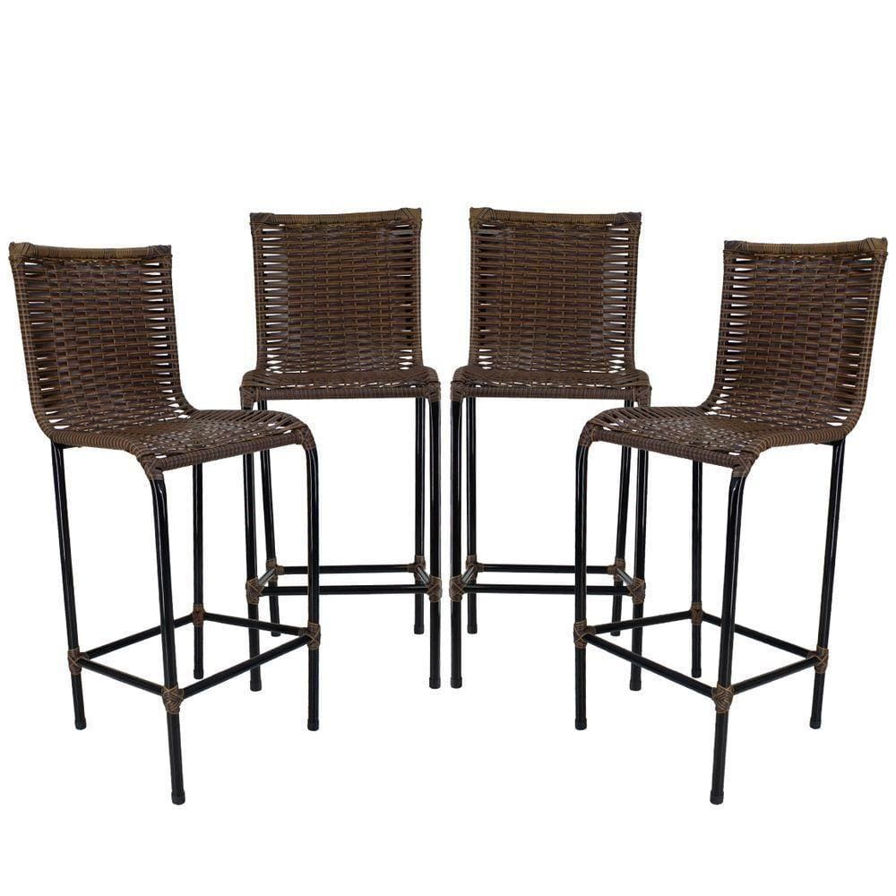 4 Banquetas Em Artesanal Diplomata Argila