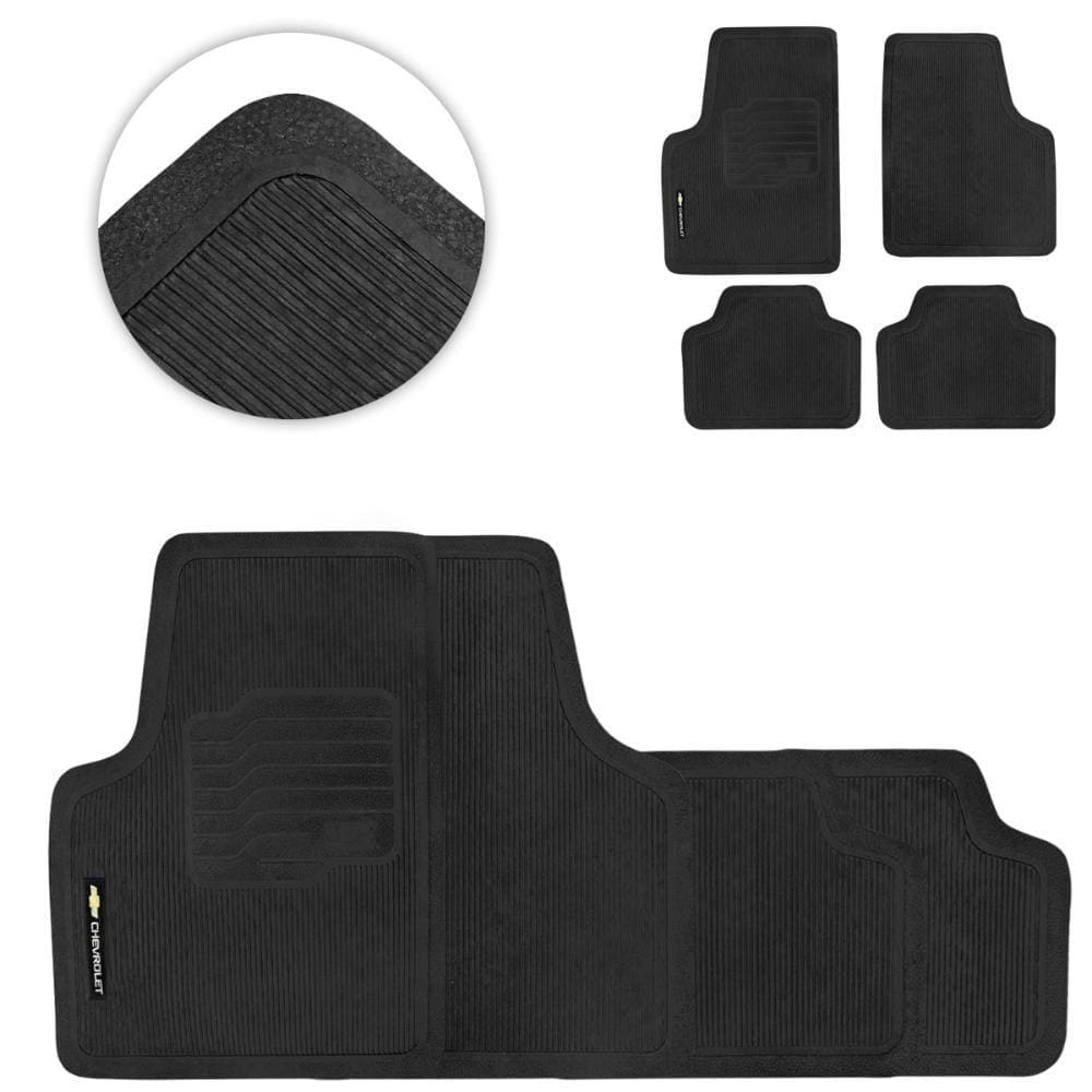 Tapete de Borracha PVC Universal Chevrolet Preto 4 Peças