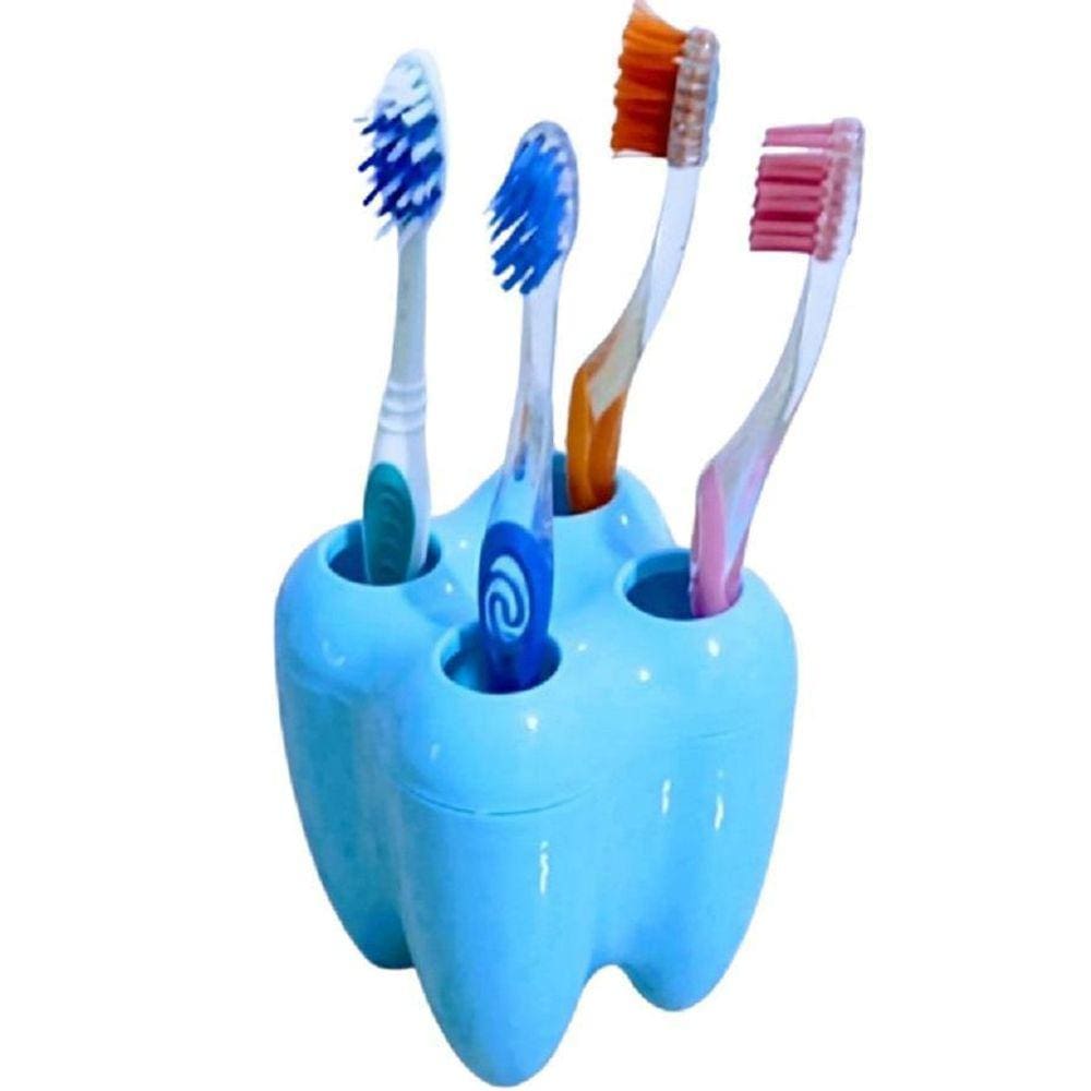 Porta Escovas Infantil Modelo Dentinho Dente Azul Model Fofo