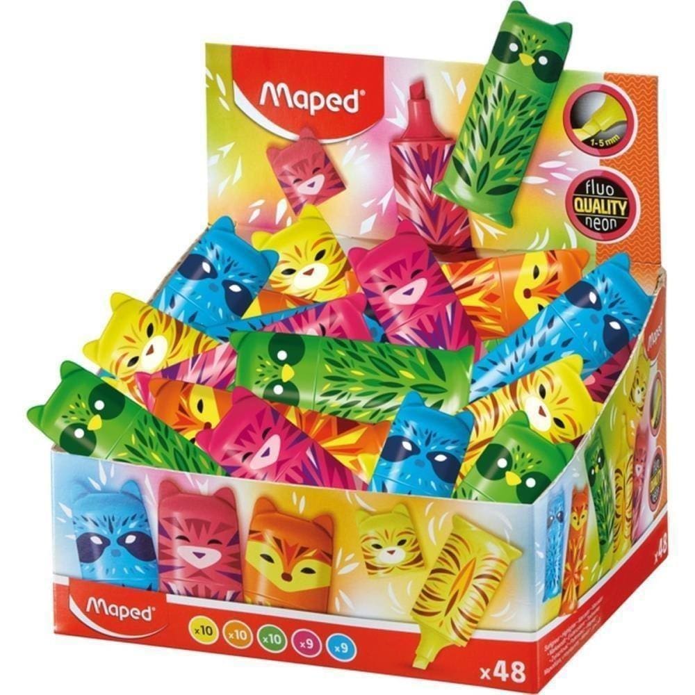 Caneta Marca Texto Fluo Peps Mini Cute Maped Dp.C/48