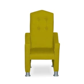 Mini Cadeira Poltrona Infantil Troninho Decorativa Suede Amarelo