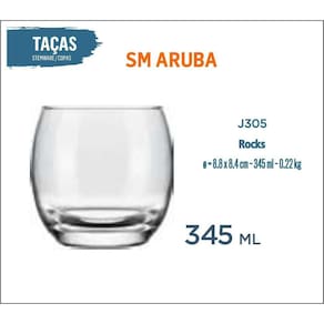 12 Copos Aruba 345Ml Cerveja Refrigerante Suco Batida