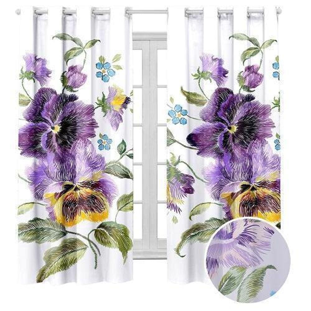 Cortina Semi Blecaute Blackout Floribela 3.00 X 2.20