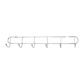 Cabide De Parede Inox 6 Ganchos 35Cm - Cabideiro Organizador