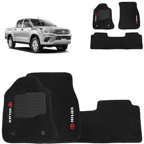 Jogo de Tapete Carpete Hilux 2005 a 2015 Preto 3 Peças