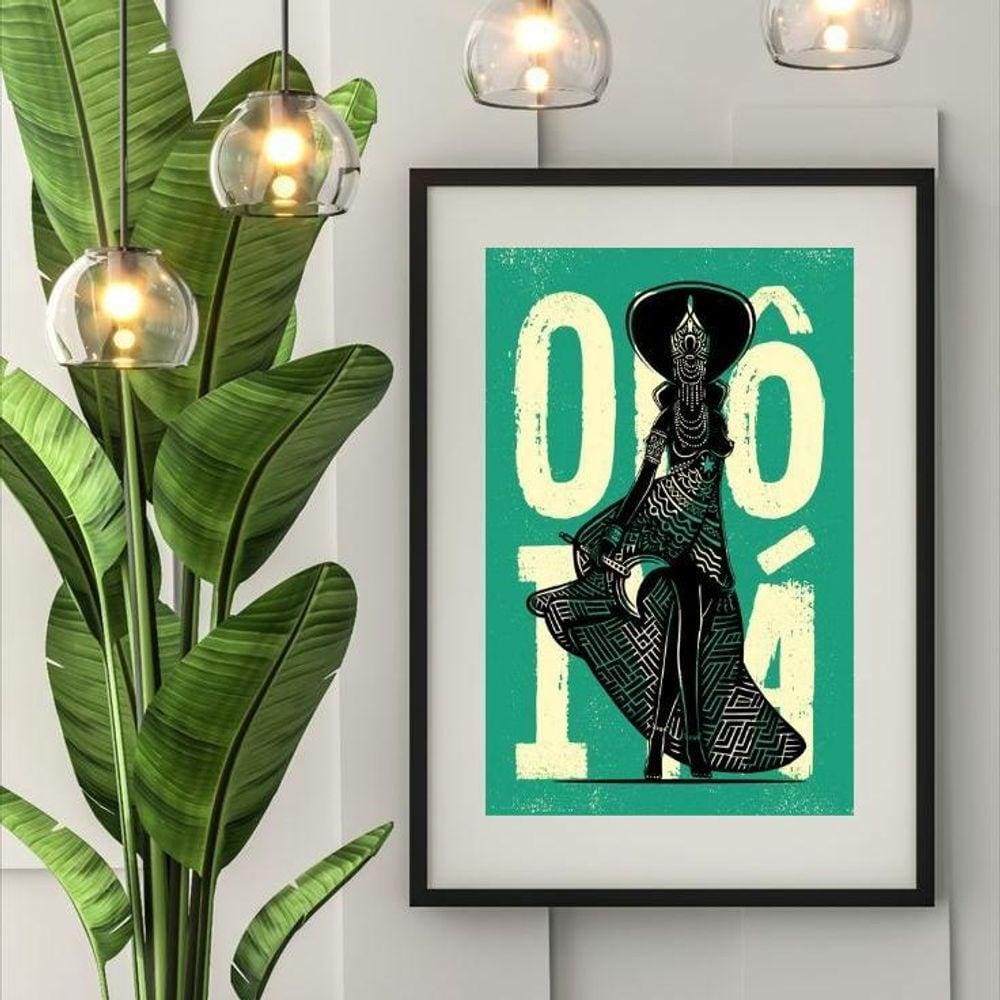 Quadro Poster Candomblé Iemanjá - 60X48Cm