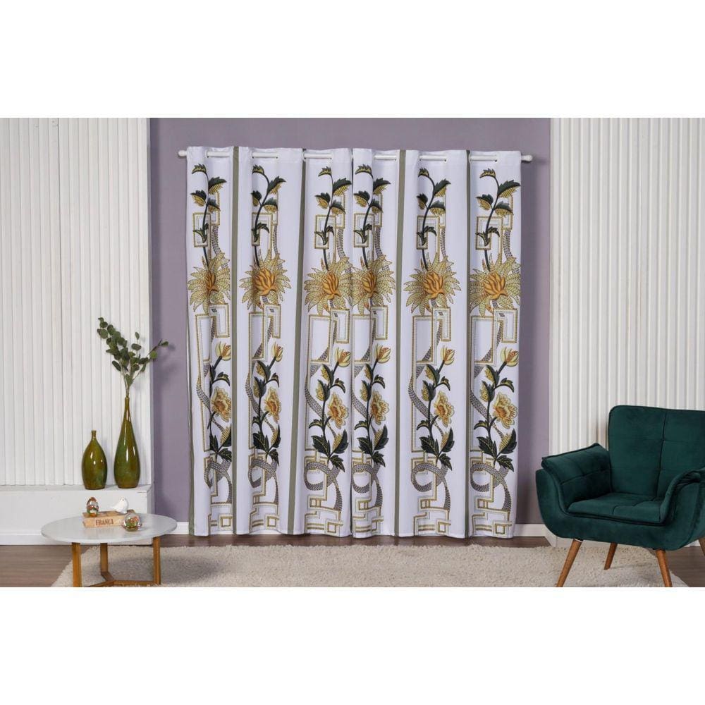 Cortina Semi Blecaute Blackout Floribela 3.00 X 2.20