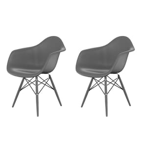 Cadeira para Sala de Estar Arm Dsw Inj Cinza Brasão