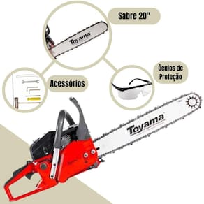 Motosserra a Gasolina Toyama TCS58F-GII 20SN 54.5CC Sabre 20" Corrente Oregon + Oleo Castrol Stihl 2T