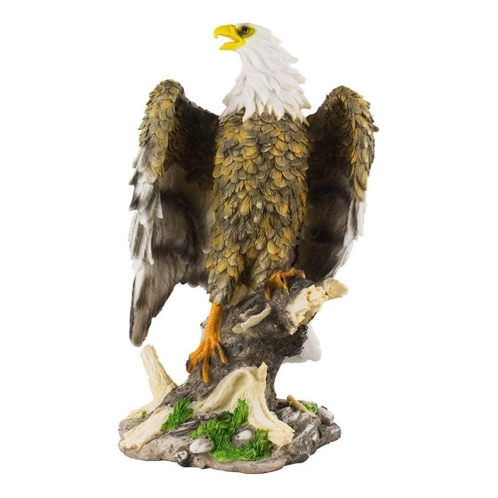 Enfeite Grande Resina Estátua Águia Decorativa - 42cm