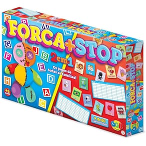 Jogo Tabuleiro Stop E Forca 2 Em 1 Jogo Da Familia