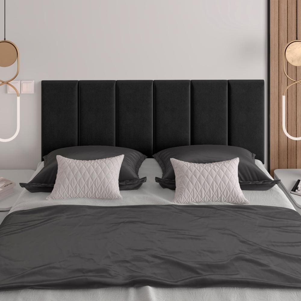 Cabeceira Box Estofada 160cm x 58cm Queen Modelo Paris Preto