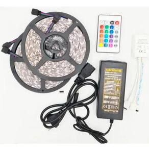 Fita Led 5050 10M Rgb Rolo 600Led Ip65 Controle + Fonte