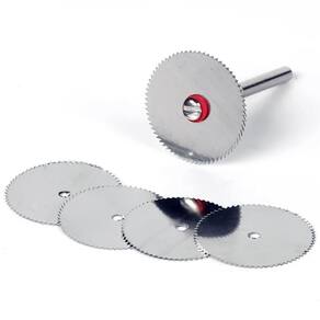 Kit 5 Lâmina De Serra 22Mm Aço Inox Haste 3Mm Micro Retífica