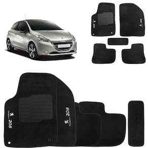 Jogo de Tapete Carpete Peugeot 208 2013 a 2020 Preto 5 Peças
