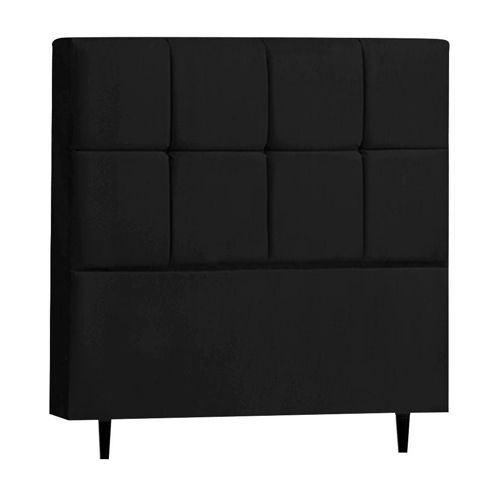 Cabeceira Roma para Cama Box Queen 160 cm Suede Preto - D`Rossi