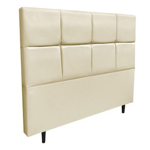Cabeceira Roma para Cama Box Queen 160 cm Corino Bege - D`Rossi