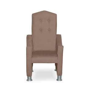Mini Cadeira Poltrona Infantil Troninho Decorativa Suede Cappuccino