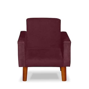 Mini Poltrona Cadeira Infantil Nina De Criança Suede Bordô