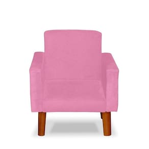 Mini Poltrona Cadeira Infantil Nina De Criança Suede Rose