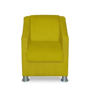 Mini Poltrona Cadeira Infantil Tilla De Criança Suede Amarelo