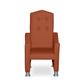 Mini Cadeira Poltrona Infantil Troninho Decorativa Suede Terracota