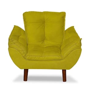 Mini Poltrona Cadeira Opala Infantil De Criança Suede Amarelo