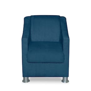 Mini Poltrona Cadeira Infantil Tilla De Criança Suede Azul Marinho