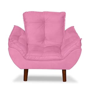 Mini Poltrona Cadeira Opala Infantil De Criança Suede Rose