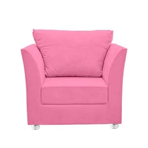 Poltrona Cadeira Decorativa Para Sala E Quarto Lisboa Suede Rose
