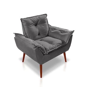 Poltrona Opala Luxo Suede Grafite