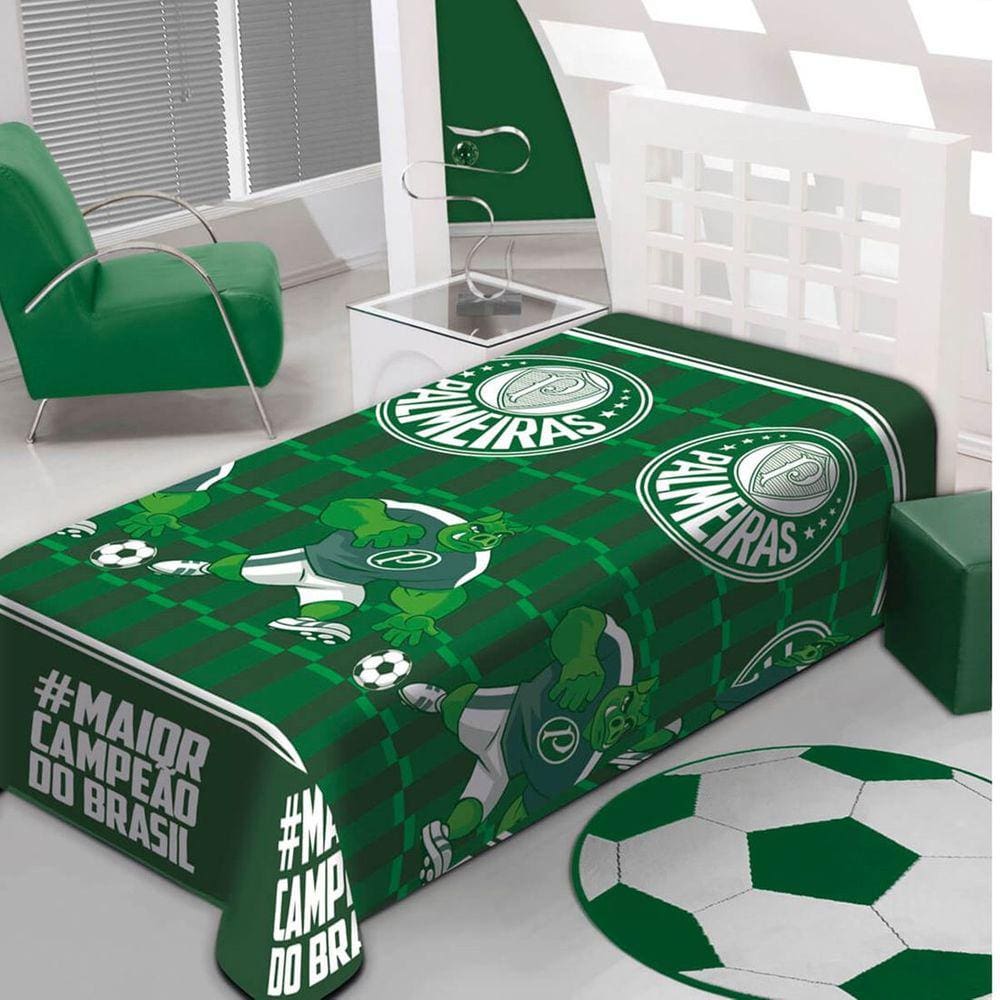 Manta do Palmeiras Solteiro Jolitex Fun