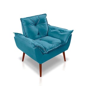 Poltrona Opala Suede Azul Tiffany