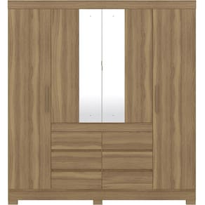 Guarda Roupa Casal 04 Portas Com Espelho 66510 Amendola Touch Demobile