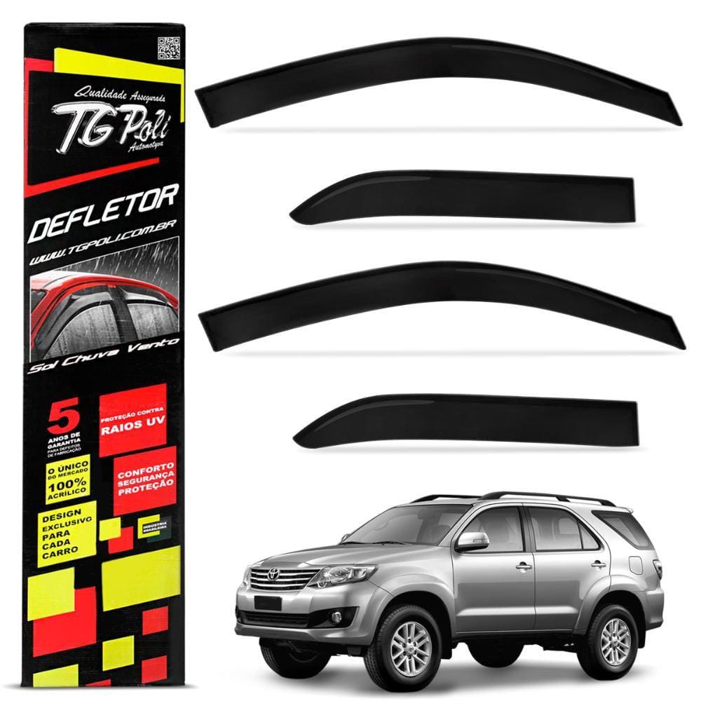 Calha Chuva Hilux SW4 2005 a 2015 04 Pts Defletor Tgpoli