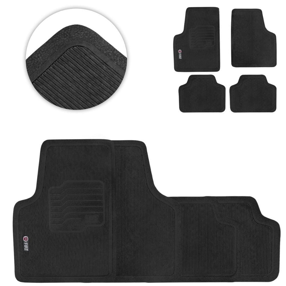 Tapete de Borracha PVC Universal Fiat Preto 4 Peças