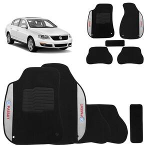 Jogo de Tapete Carpete Passat 2001 a 2010 Preto 5 Peças