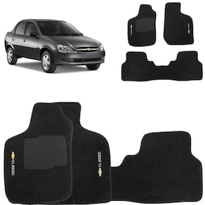 Jogo de Tapete Carpete Corsa Classic 2003 a 2016 Preto 3 Peças