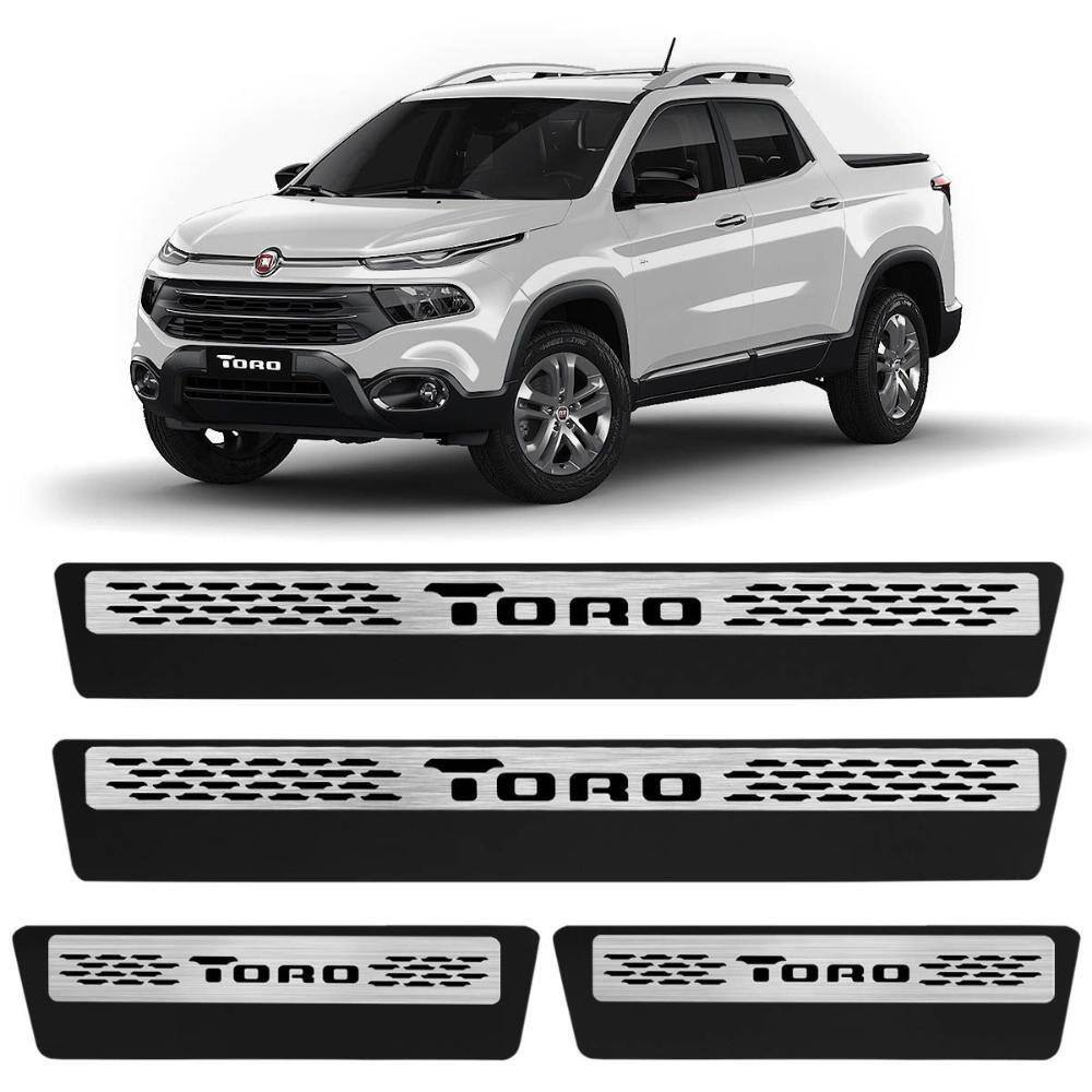 Jogo Soleira Premium Fiat Toro 2016 a 2023 Escovada 4 Portas