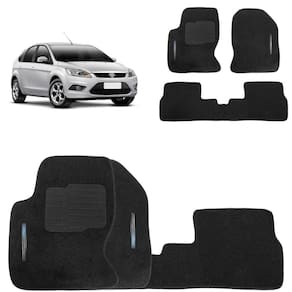 Jogo de Tapete Carpete Focus 2009 a 2014 Preto 3 Peças