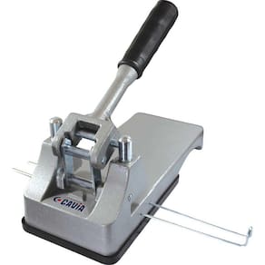 Perfurador De Papel Ferro Fundido Para 100 Fls. Cinza